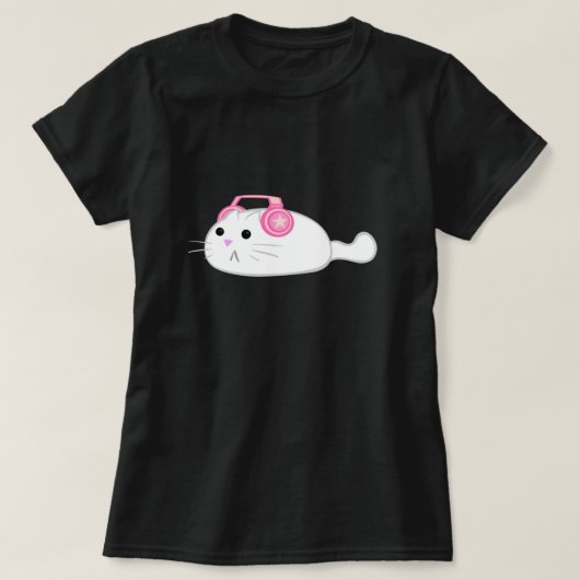 パフ猫のワイシャツ Tシャツ (デザイン正面)