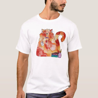 パフ猫の先生 Tシャツ