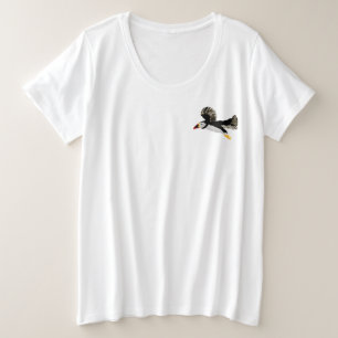 パフ飛んでいるィン芸術 プラスサイズTシャツ