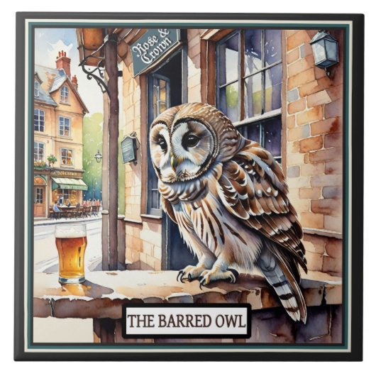 パブから締め出されたアメリカフクロウ タイル (正面)