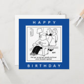 パブが漫画を開くと夫が起きて行く カード (正面/裏面インサイチュ)