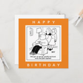 パブが漫画を開くと夫が起きて行く カード (正面/裏面インサイチュ)