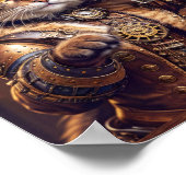 パブでビールを飲むスチームパンク猫 – ポスター (角)