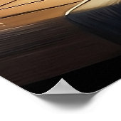 パブでビールを飲むペンブロークコーギ ポスター (角)