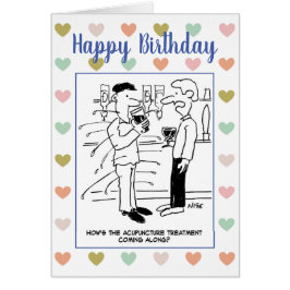 パブで鍼治療を受ける人