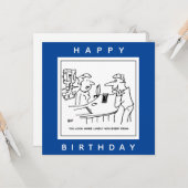 パブのアニメでバーメイドをなでるような男 カード (正面/裏面インサイチュ)