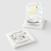 パブのモリス踊り。モリス伝統的踊り ストーンコースター (横)