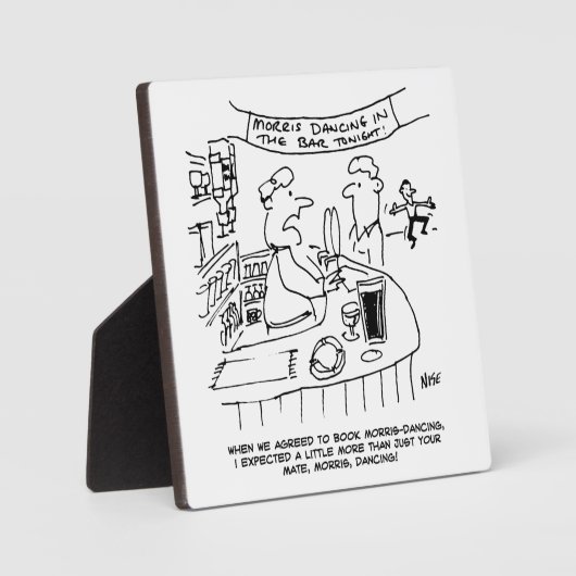 パブのモリス踊り。モリス伝統的踊り フォトプラーク (正面)