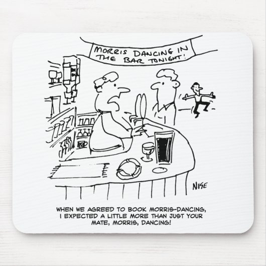 パブのモリス踊り。モリス伝統的踊り マウスパッド (正面)