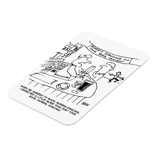 パブのモリス踊り。モリス伝統的踊り マグネット (左側)