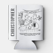 パブのモリス踊り。モリス伝統的踊り 缶クーラー (裏面)