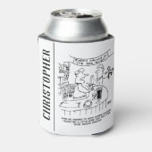 パブのモリス踊り。モリス伝統的踊り 缶クーラー (缶裏面)