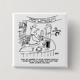 パブのモリス踊り。モリス伝統的踊り 缶バッジ