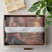 パブの中遊で気高いドバーマン犬のギター –  薄葉紙 (ギフト)