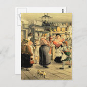 パブの女性夜 ポストカード (正面/裏面)