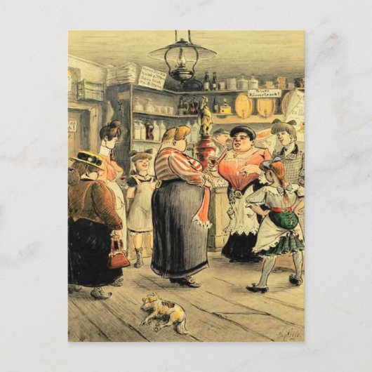 パブの女性夜 ポストカード (正面)