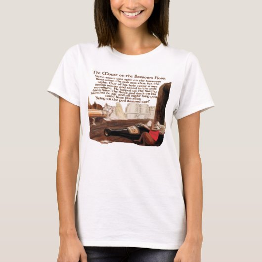 パブの床のマウス Tシャツ (正面)