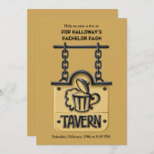 パブの看板招待状 招待状 (正面/裏面)