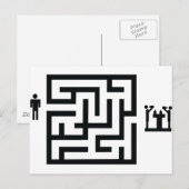 パブの迷路のアイコン ポストカード (正面/裏面)