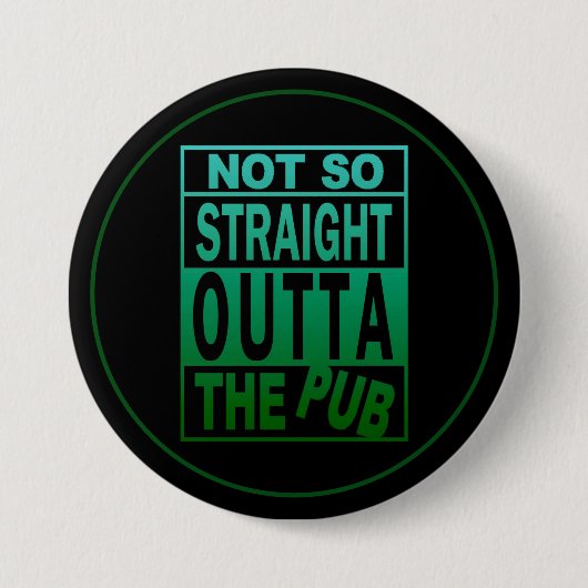 パブの飲み物のユーモアをストレートに言わない 缶バッジ (正面)