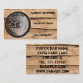 パブまたはバーの所有者の缶ビールの名刺 名刺 (正面/裏面)