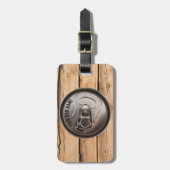 パブまたはバーの所有者の缶ビールの荷物のラベル ラゲッジタグ (正面縦)