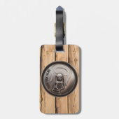 パブまたはバーの所有者の缶ビールの荷物のラベル ラゲッジタグ (裏面縦)