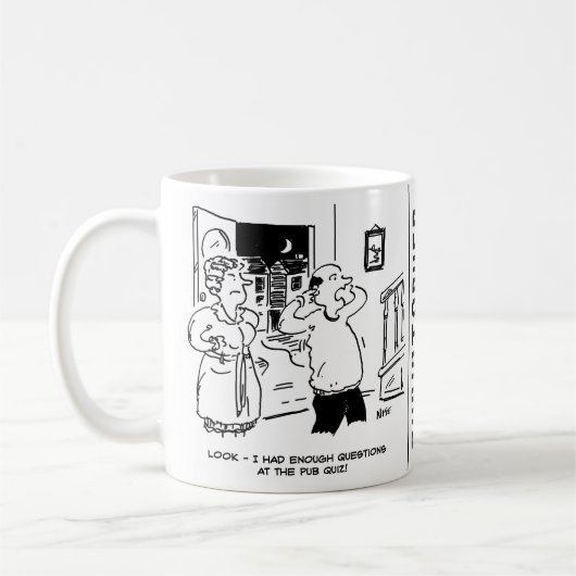 パブクイズのあとは詮索されたくない夫 コーヒーマグカップ (左)