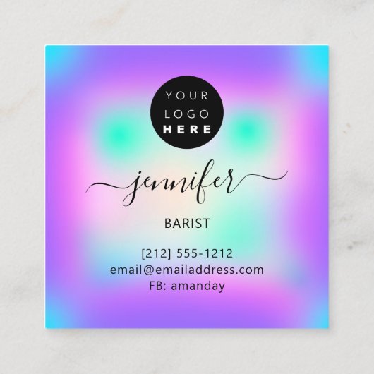 パブコクテールワインバードリンクのグラスロモダンゴ スクエア名刺 (裏面)