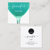 パブコッチルワインバードリンクグラスミントロゴ スクエア名刺 (正面/裏面)