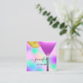 パブコッチルワインバードリンクピンクバイオレットラベンダー スクエア名刺 (スタンド正面)