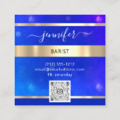 パブコッチルワインバードリンクレストランブルーQRCODE スクエア名刺 (裏面)