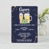 パブスタイルの新年パーティー招待状 招待状 (スタンド正面)