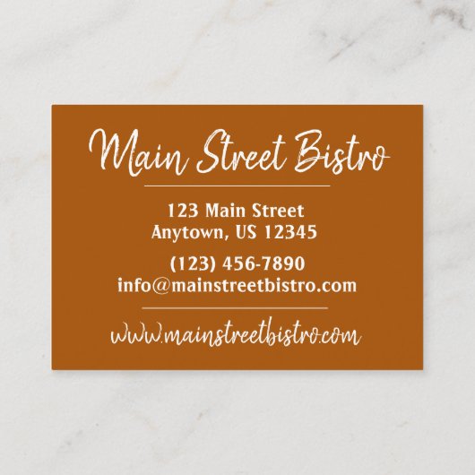 パブスナックバーフードレストランアペティザースビストロ 名刺 (裏面)