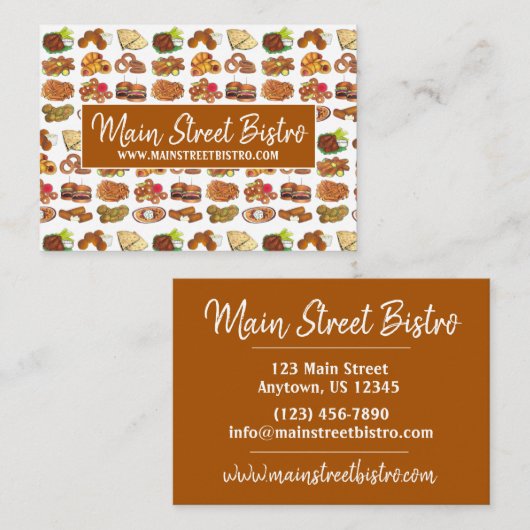 パブスナックバーフードレストランアペティザースビストロ 名刺 (正面/裏面)