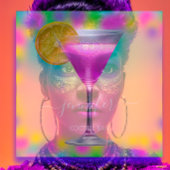 パブドリンクバーレストランコクテールロゴピンキー スクエア名刺