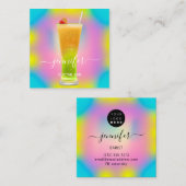 パブドリンクバーレストランロゴラウンジロゴキャンディ スクエア名刺 (正面/裏面)