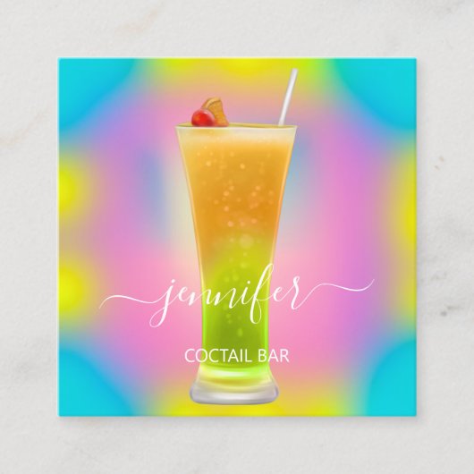 パブドリンクバーレストランロゴラウンジロゴキャンディ スクエア名刺 (正面)