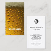 パブバーインタバーンビールバブルズビジネスカード 名刺 (正面/裏面)