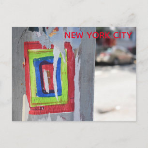 パブリックアートニューヨークシティテレホンポールグラフィティ ポストカード