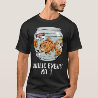 パブリックエネミーナンバーワン タフゴールドフィッシュ カートゥーン Tシャツ
