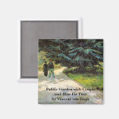 パブリックガーデンウィズカップルバイヴィンセントヴァンゴッホ マグネット (正面/裏面)