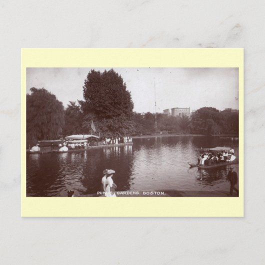 パブリックガーデンズ,ボストンヴィンテージ ポストカード (正面)