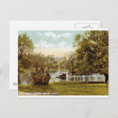 パブリックガーデン(ボストン) 1909ヴィンテージ ポストカード (正面/裏面)