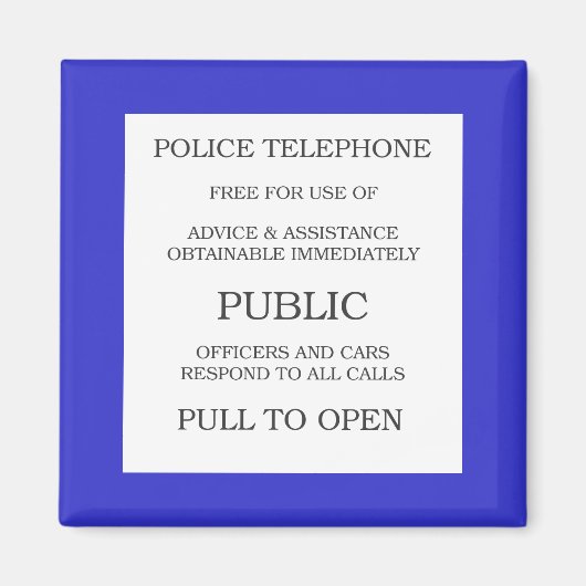 パブリックコールボックス記号 マグネット (正面)