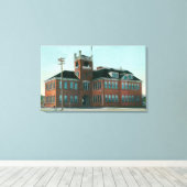 パブリックスクールメドフォードの外観 キャンバスプリント (インサイチュ (ウッドフロア))