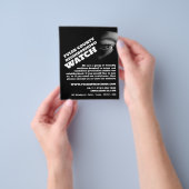 パブリックビュー、近所のコミュニティの時計広告 チラシ (手)