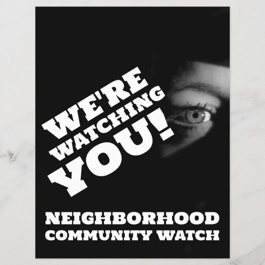 パブリックビュー、Neighborhood Watch 警告's チラシ (正面)