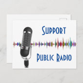 パブリックラジオ(Matte)のサポート ポストカード (正面/裏面)