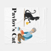 パブロフの猫心理おもしろい学 フリースブランケット (正面(横))